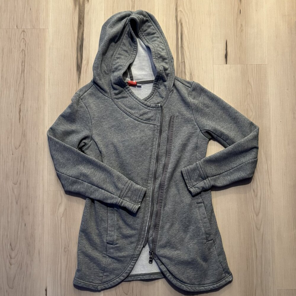 Puma Asymmetrical Hoodie Gray Full Zipper Size Medium
